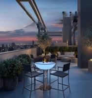 Стол светящийся круглый на металическом основании 80х80х110 Стол светящийся круглый на металическом основании 80х80х110