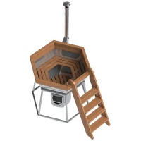 Банный чан 6 граней на подставке с печью Банный чан 6 граней на подставке с печью