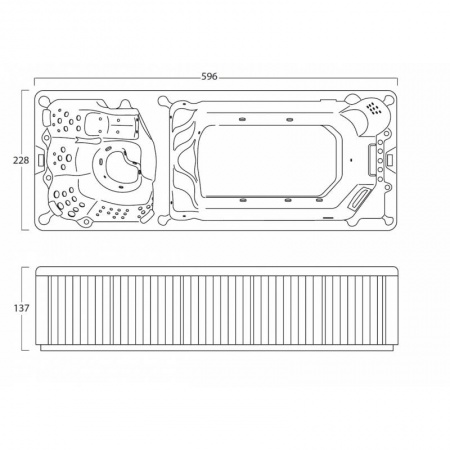 Плавательный спа бассейн Treesse Saint-Tropez